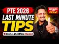 PTE 2026 Last Minute Tips Tricks All Recent Changes Included