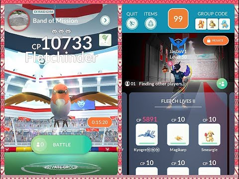Fletchinder VS Primal Kyogre - 1v1 Level 3 Raid Boss Solo