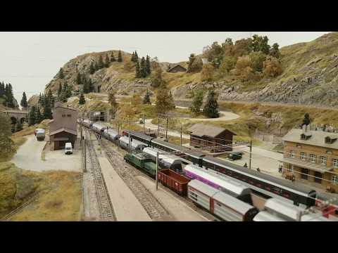 Schweizer Alpenbahn - Automatischer Betrieb auf der Anlage