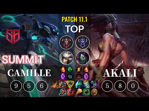 SB Summit Camille vs Akali Top - KR Patch 11.1
