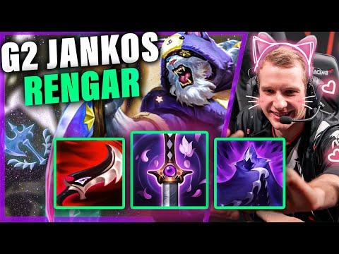 G2 JANKOS PLAYING RENGAR JUNGLE  VS GRAVES W/ NEW ITEMS | PRESEASON S11 G2 PLAYERS STREAM GAMEPLAY