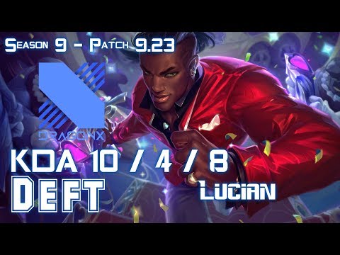 DRX Deft LUCIAN vs YASUO ADC - Patch 9.23 KR Ranked