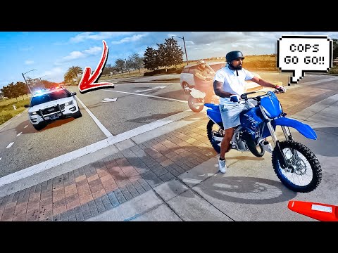 COPS GET OUT THE CAR TO CHASE US ! | BRAAP VLOGS