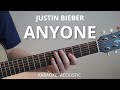 Anyone - Justin Bieber (Karaoke Acoustic Guitar)