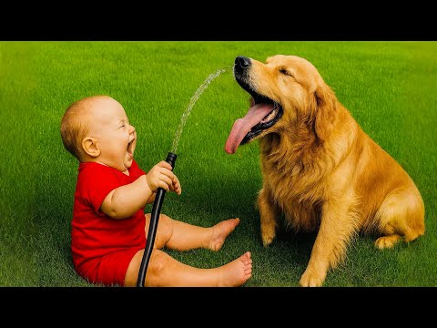  Compilation of funny videos of babies and dogs - You Will Laugh Non-Stop!