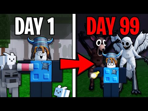 99 Nights in The Forest, but EVERY DAY the CHALLENGE gets HARDER...