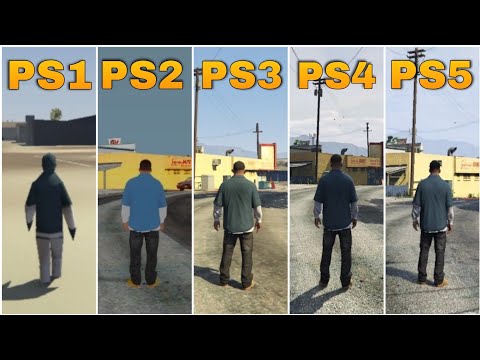 GTA 5 GRAPHICS COMPARISON PS1 VS PS2 VS PS3 VS PS4 VS PS5