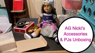 Unboxing American Girl Nicki's Accessories and PJs- Dolly Dreams Ep 851