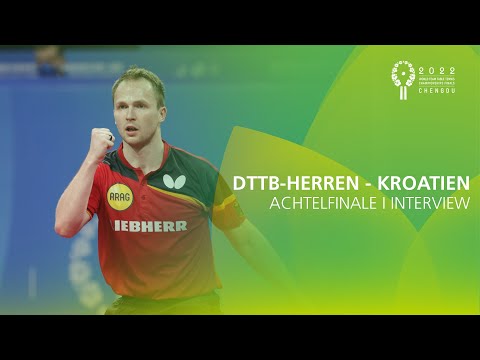 Interview DTTB-Herren - Kroatien I Achtelfinale Team-WM 2022 in Chengdu