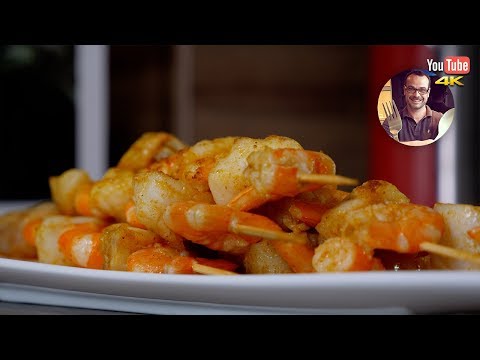 Marinated Fish and Shrimp Skewers