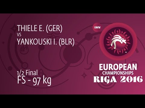 1/2 FS - 97 kg: I. YANKOUSKI (BLR) df. E. THIELE (GER), 3-2