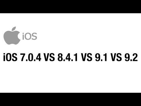 iOS 7.0.4 VS 8.4.1 VS 9.1 VS 9.2 Test