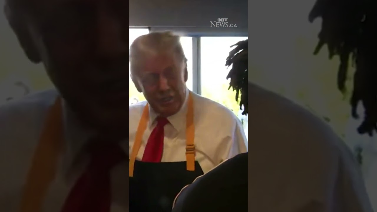 Donald Trump cooks French fries, serves customers at Pennsylvania McDonalds