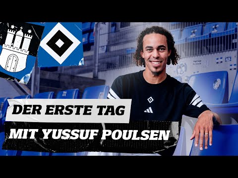 YUSSUF POULSEN'S FIRST DAY AT HSV | Medical check, locker room & arrival at home