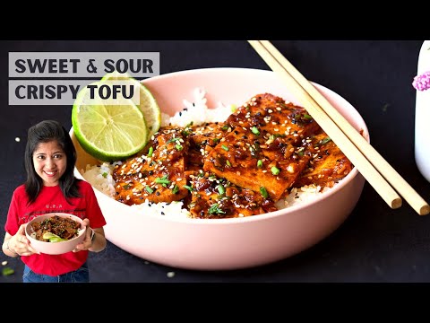 Sweet and Sour Crispy Tofu - Vegan Air Fryer Recipe
