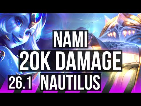 NAMI & Miss Fortune vs NAUTILUS & Caitlyn (SUP) | 20K damage | EUNE Master | 26.1