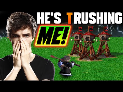 OMG! He TOWERRUSHES ME! - WC3 - Grubby