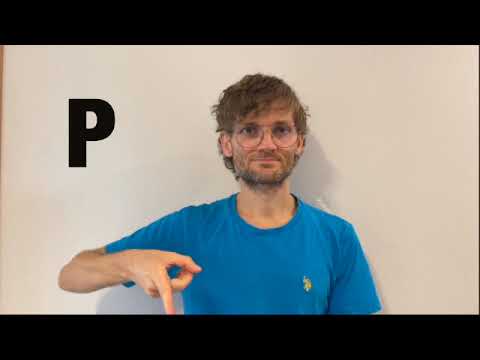 アルファベット（指文字）P