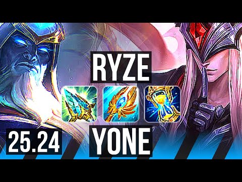 RYZE vs YONE (MID) | 12/2/8 | KR Master | 25.24