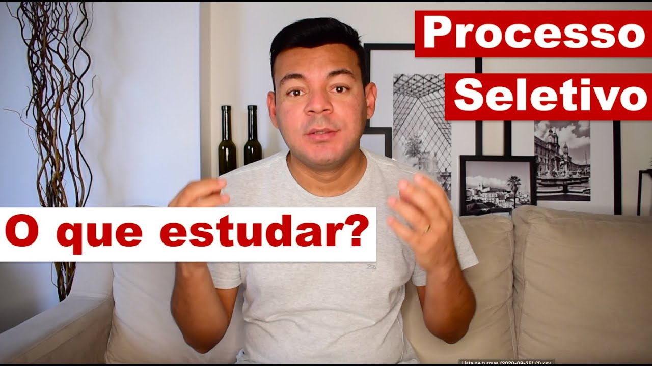 O que você precisa estudar para um Processo seletivo?