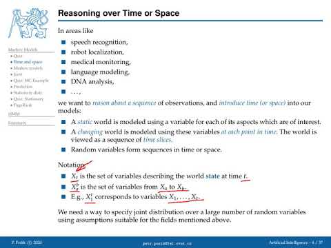 AI Week 9 - Hidden Markov models.