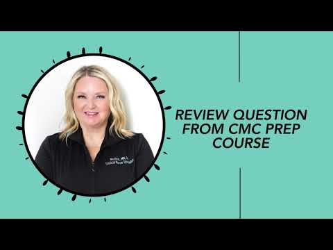 Take a sneak peek of a review question from my CMC prep course!