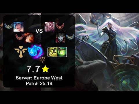 Sona Support + Miss Fortune vs Rakan + Jhin - EUNE Challenger - Patch 25.19