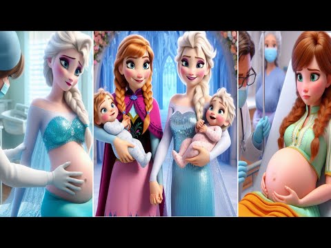 🆕🎶Elsa & Anna's Pregnancy Story –  The Beautiful Journey of Motherhood | Fairytale Song Story