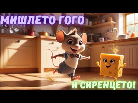 Мишлето Гого 🐭🎉🧀 | Песничка На Български Език! 🎶🐭✨