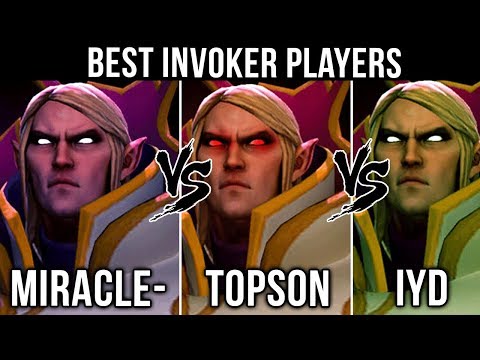 BEST INVOKER PLAYERS - Miracle- vs Topson vs inYourdreaM EPIC Invoker Battle - Dota 2