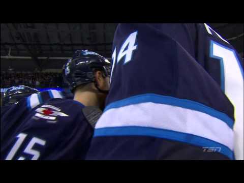 Winnipeg Jets Michael Hutchinson  1st NHL win in a  shoot out April 11 2014