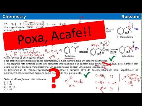 Acafe 2017 1 Medicina - Q37 Produção de metanfetamina