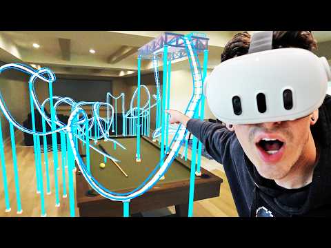 I BUILT A ROLLERCOASTER IN MY LIVING ROOM (in VR) | CoasterMania