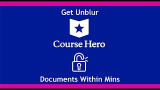 Unblur Unlock Course Hero Answers, Text, Documents And Images Within Mins