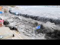 Biggest Tsunami Waves In Japan Caught On Video