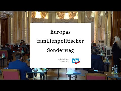 Felix Menzel auf dem Familienkongress: Europas familienpolitischer Sonderweg!  (in deutsch)