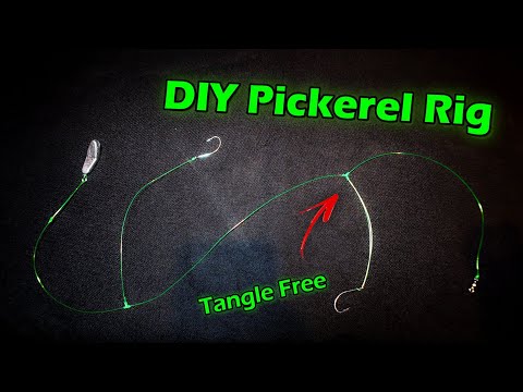 How to Tie A Pickerel Rig with T-Knot Dropper Loops for Bottom Fishing (NO TANGLE)