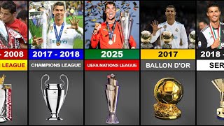 SIUUUUU!!! List of Cristiano Ronaldo career all Trophies and Awards (2002-2025)
