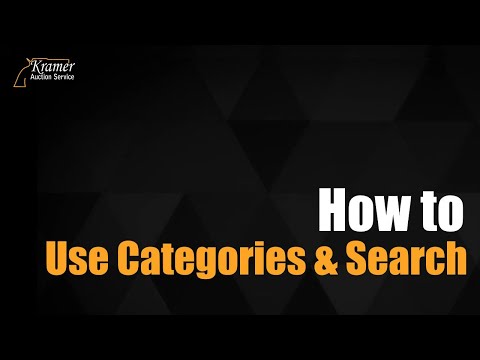 How to Use Categories and Search During a Kramer Auction