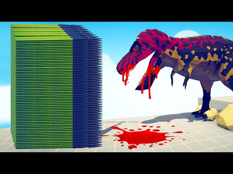 TYRANNOSAURUS REX TEAM vs EVERY GODS - Totally Accurate Battle Simulator TABS