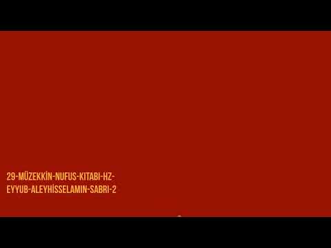29-MÜZEKKİN NUFUS KİTABI -HZ EYYÜB ALEYHİSSELAMIN SABRI-2
