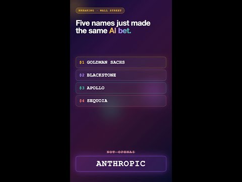 Wall Street Just Bet on Anthropic — Not OpenAI. Here's Why.