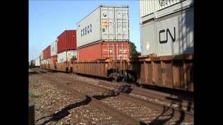 preview picture of video 'CN Freight with NS C40-9 at Wellsboro, IN'