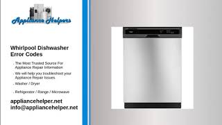 Whirlpool Dishwasher Error Codes