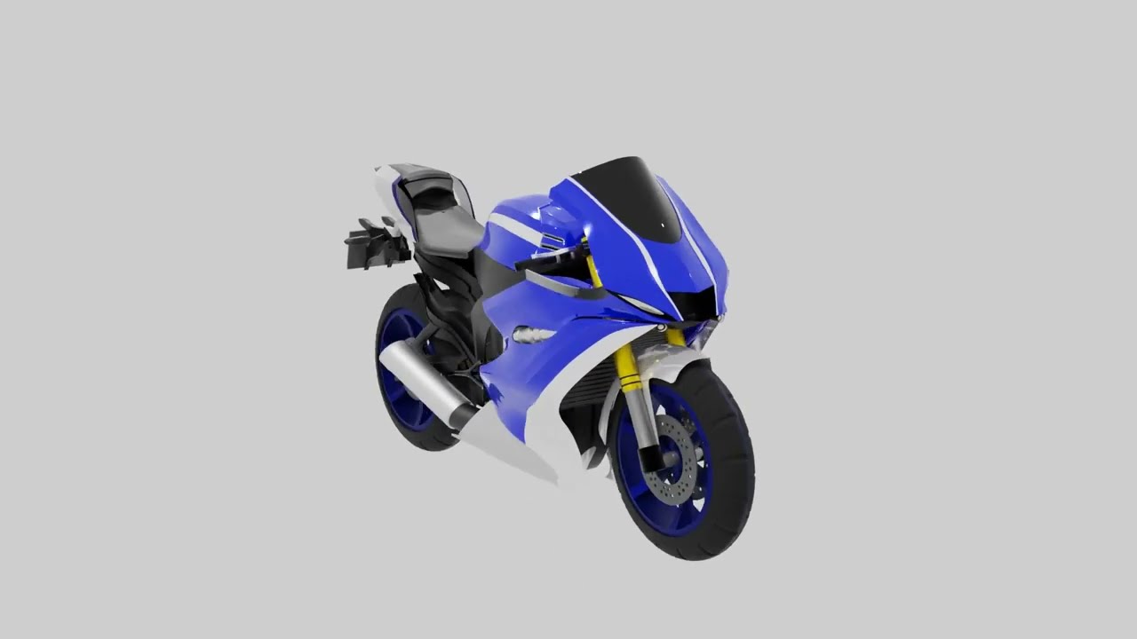 Yamaha Yzf R6 - SuperSport Racing Motorcycle 3D Model