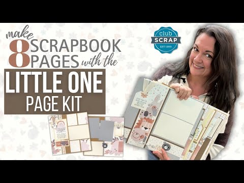 How to Make 8 Sweet Baby Scrapbook Pages | Little One Page Kit