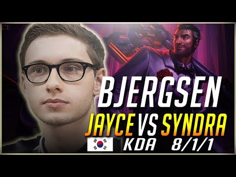 Bjergsen Korean Solo Q | Jayce vs Syndra (Patch 7.18) League Of Legends Full Gameplay