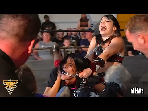 DOG COLLAR Match: Kenzie & Kylie Paige vs Sirena Veil & Issac Cain - NWA Kross Fire Wrestling