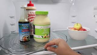 Square Lazy Susan Turntable Organizer Review | Clear 360° Rotate Rectangular Organizer for Fridge