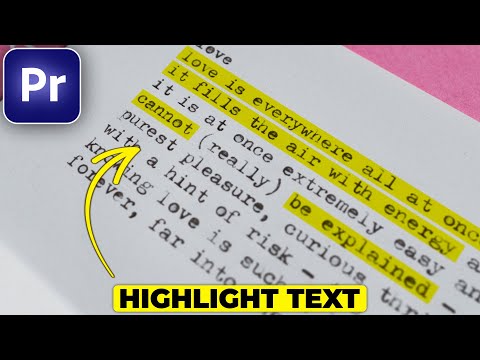How to HIGHLIGHT TEXT in Premiere Pro